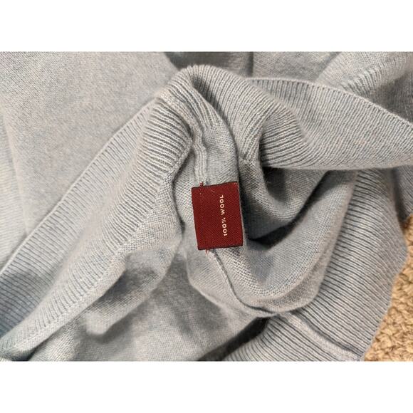 Pale blue Medium Raffi 100% wool crew neck sweater - Picture 15 of 16